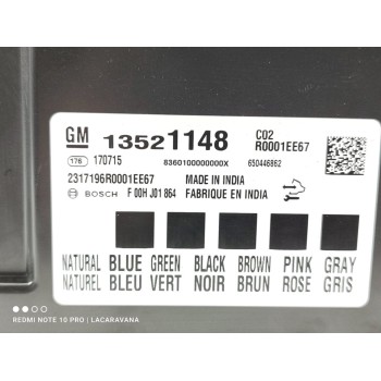 Recambio de modulo electronico para opel mokka x edition start/stop referencia OEM IAM 13521148  