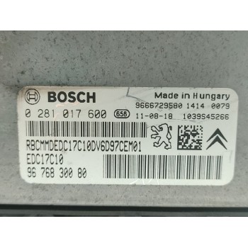 Recambio de centralita motor uce para citroën c3 selection referencia OEM IAM 0281017600  