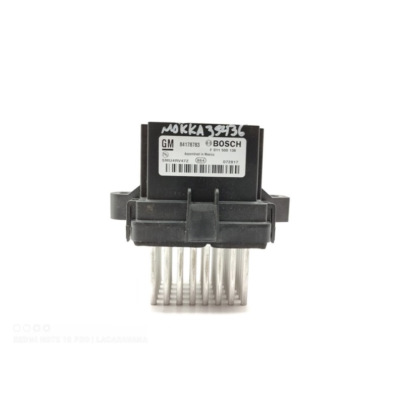 Recambio de resistencia calefaccion para opel mokka x edition start/stop referencia OEM IAM 84178783  