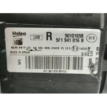 Recambio de faro derecho para seat leon (5f1) style referencia OEM IAM 5F1941016B  