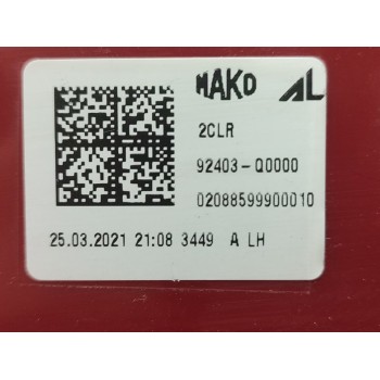 Recambio de piloto trasero izquierdo interior para hyundai i20 (bc3) essence referencia OEM IAM 92403Q0000  