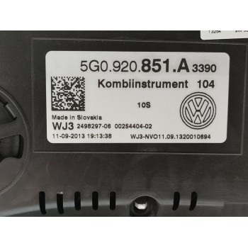 Recambio de cuadro instrumentos para volkswagen golf vii lim. edition bluemotion referencia OEM IAM 5G0920851A  