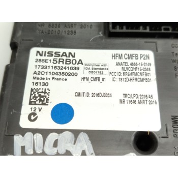 Recambio de modulo electronico para nissan micra v (k14) 0.9 cat referencia OEM IAM 285E15RB0A  