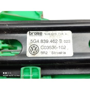 Recambio de elevalunas trasero derecho para volkswagen golf vii lim. edition bluemotion referencia OEM IAM 5G4839462B  