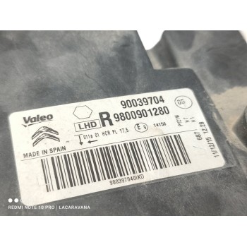Recambio de faro derecho para citroën c4 cactus shine edition referencia OEM IAM 9800901280  