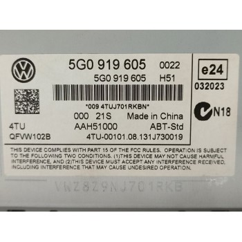 Recambio de pantalla multifuncion para volkswagen golf vii lim. edition bluemotion referencia OEM IAM 5G0919605  