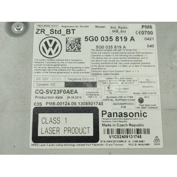 Recambio de sistema audio / radio cd para volkswagen golf vii lim. edition bluemotion referencia OEM IAM 5G0035819A  