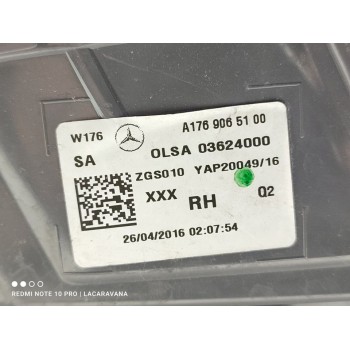 Recambio de piloto trasero derecho para mercedes-benz clase a (w176) a 200 cdi (176.008) referencia OEM IAM A1769065100  