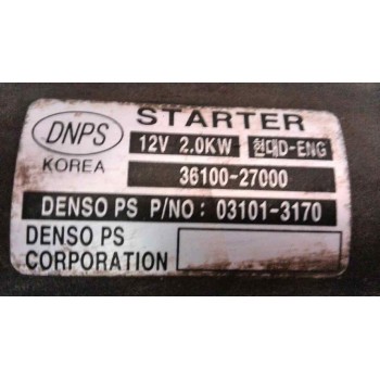 Recambio de motor arranque para hyundai santa fe (sm) 2.0 gls crdi referencia OEM IAM 3610027000  