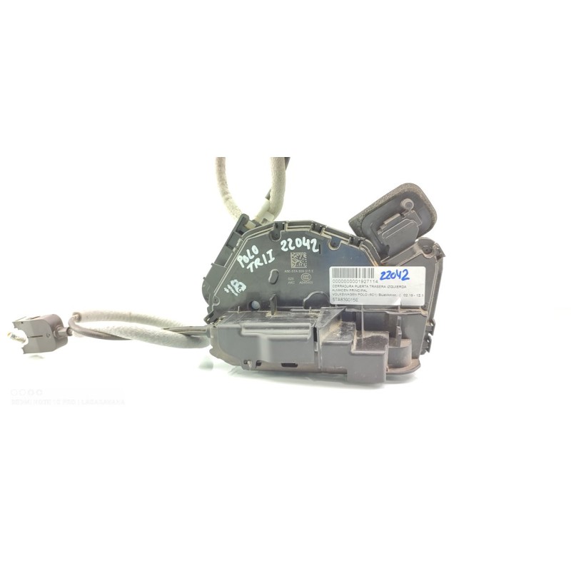 Recambio de cerradura puerta trasera izquierda para volkswagen polo (6c1) bluemotion referencia OEM IAM 5TA839015E  
