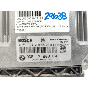 Recambio de centralita motor uce para bmw serie 1 berlina (e81/e87) 118d referencia OEM IAM 7809001  