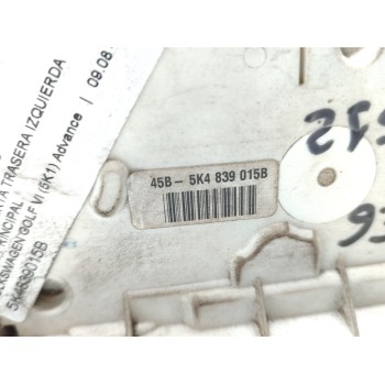 Recambio de cerradura puerta trasera izquierda para volkswagen golf vi (5k1) advance referencia OEM IAM 5K4839015B  