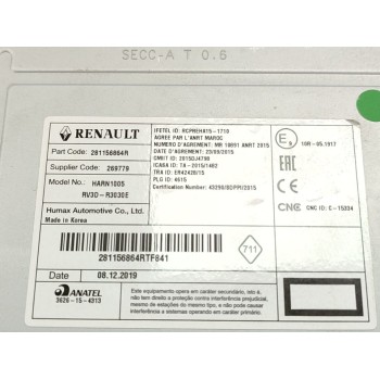 Recambio de sistema audio / radio cd para dacia sandero essential referencia OEM IAM 281156864R  