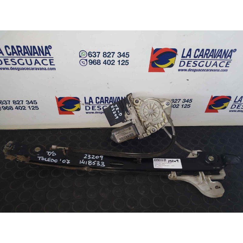 Recambio de elevalunas trasero derecho para seat toledo (5p2) exclusive referencia OEM IAM 5P0839462A  
