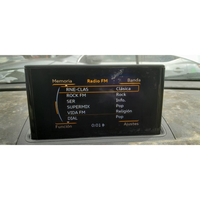 Recambio de pantalla multifuncion para audi a3 sportback (8va) ambiente referencia OEM IAM 8V0857273H  