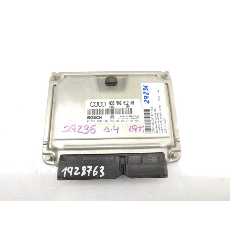 Recambio de centralita motor uce para audi a4 berlina (b5) 1.9 tdi referencia OEM IAM 0281010200  