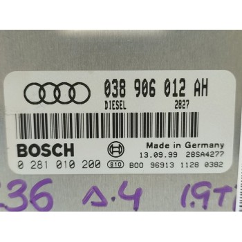 Recambio de centralita motor uce para audi a4 berlina (b5) 1.9 tdi referencia OEM IAM 0281010200  