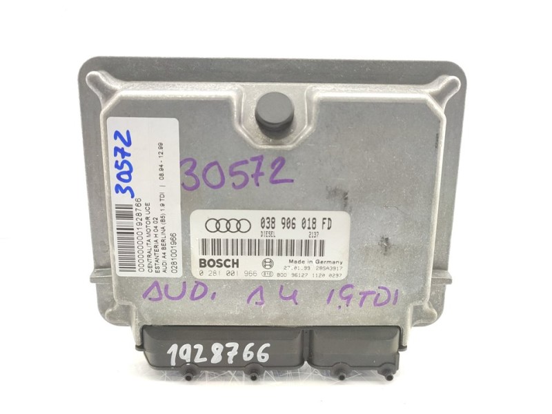 Recambio de centralita motor uce para audi a4 berlina (b5) 1.9 tdi referencia OEM IAM 0281001966  