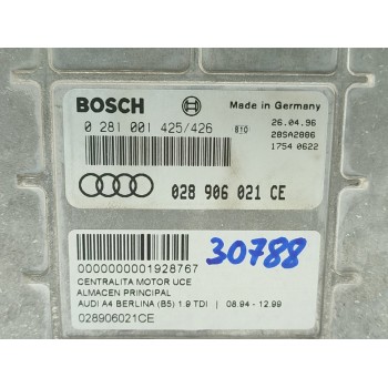 Recambio de centralita motor uce para audi a4 berlina (b5) 1.9 tdi referencia OEM IAM 028906021CE  
