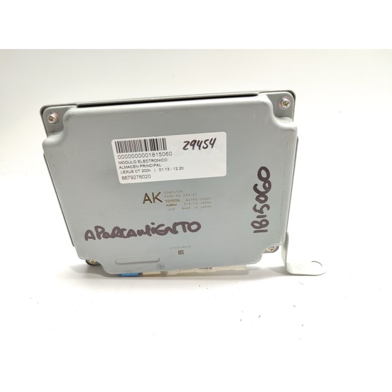 Recambio de modulo electronico para lexus ct 200h referencia OEM IAM 8679276020  