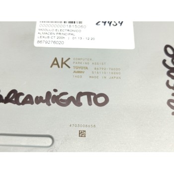 Recambio de modulo electronico para lexus ct 200h referencia OEM IAM 8679276020  
