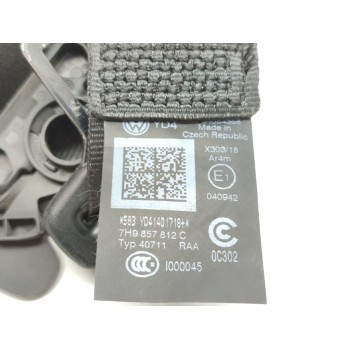 Recambio de cinturon seguridad trasero derecho para volkswagen t6.1 caravelle (sh) 2.0 tdi referencia OEM IAM 7H9857812C  