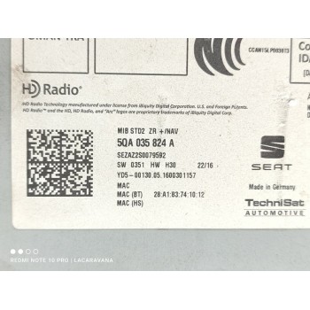 Recambio de sistema audio / radio cd para seat leon st (5f8) reference referencia OEM IAM 5QA035824A  