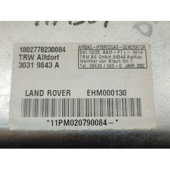 Recambio de airbag lateral delantero izquierdo para land rover range rover (lm) td6 hse referencia OEM IAM EHM000130  