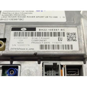Recambio de pantalla multifuncion para land rover range rover sport v6 td hse referencia OEM IAM BH2210E887BC  