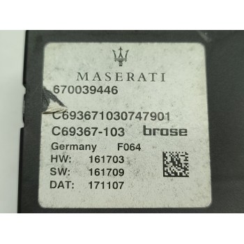 Recambio de modulo electronico para maserati levante diesel referencia OEM IAM 670039446  
