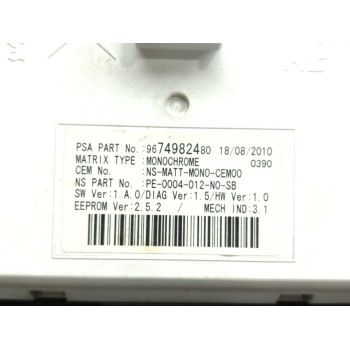 Recambio de cuadro instrumentos para peugeot 5008 access referencia OEM IAM 9676614680  