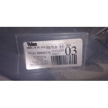 Recambio de faro izquierdo para toyota yaris (ncp1/nlp1/scp1) 1.4 d-4d expo referencia OEM IAM 89900176  
