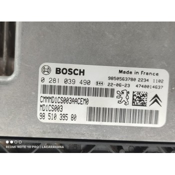 Recambio de centralita motor uce para peugeot rifter gt line standard referencia OEM IAM 0281039490  