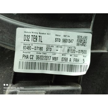 Recambio de elevalunas delantero derecho para hyundai tucson 25 aniversario 4x2 referencia OEM IAM 82480D7180  