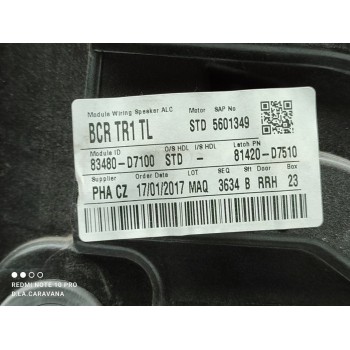 Recambio de elevalunas trasero derecho para hyundai tucson 25 aniversario 4x2 referencia OEM IAM 83470D7100  