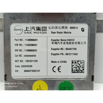 Recambio de sensor para mg zs comfort referencia OEM IAM 11489899  