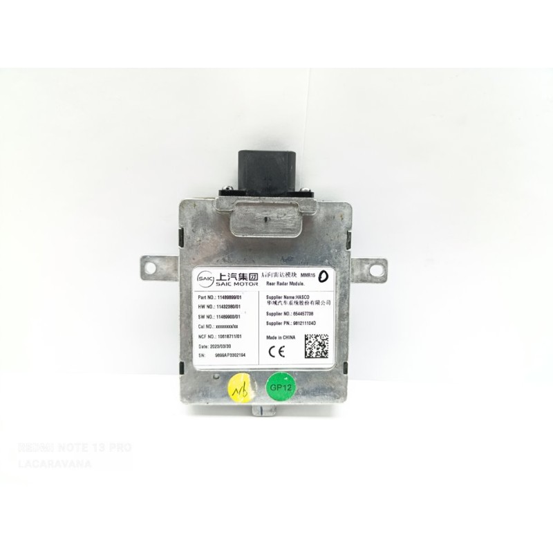 Recambio de sensor para mg zs comfort referencia OEM IAM 11489899  