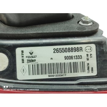 Recambio de piloto trasero derecho interior para renault kadjar experience referencia OEM IAM 265508898R  