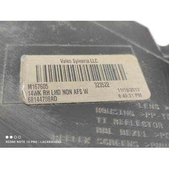 Recambio de faro derecho para jeep gr.cherokee (wk) 3.0 crd limited referencia OEM IAM 68144708AD  