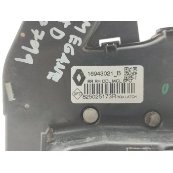 Recambio de cerradura puerta trasera derecha para renault megane iv berlina 5p intens referencia OEM IAM 16943021B  