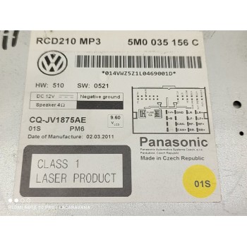 Recambio de sistema audio / radio cd para volkswagen polo (6r1) advance referencia OEM IAM 5M0035156C  
