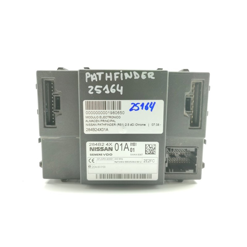 Recambio de modulo electronico para nissan pathfinder (r51) 2.5 dci chrome referencia OEM IAM 284B24X01A  