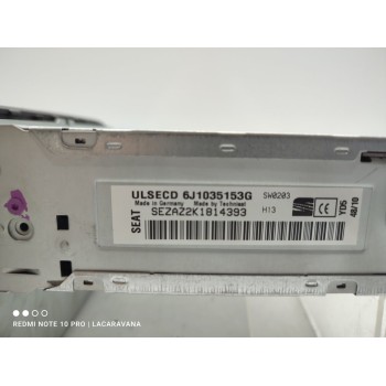 Recambio de sistema audio / radio cd para seat ibiza (6j5) ecomotive referencia OEM IAM 6J1035153G  