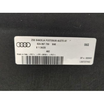 Recambio de bandeja trasera para audi a1 sportback (gba) 30 tfsi básico referencia OEM IAM 82A867769  