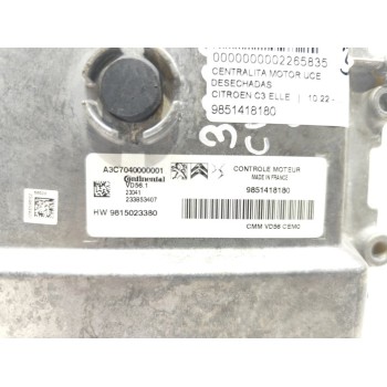 Recambio de centralita motor uce para citroën c3 elle referencia OEM IAM 9851418180  