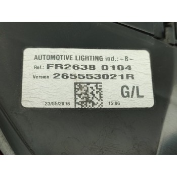 Recambio de piloto trasero izquierdo para renault clio iv dynamique referencia OEM IAM FR26380104  