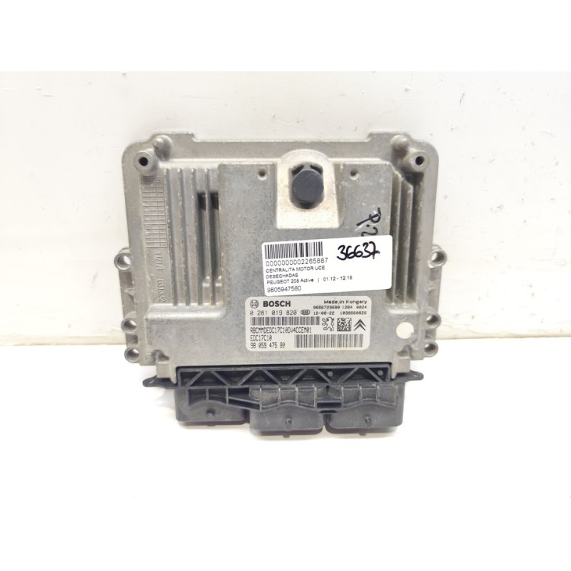 Recambio de centralita motor uce para peugeot 208 active referencia OEM IAM 9805947580  