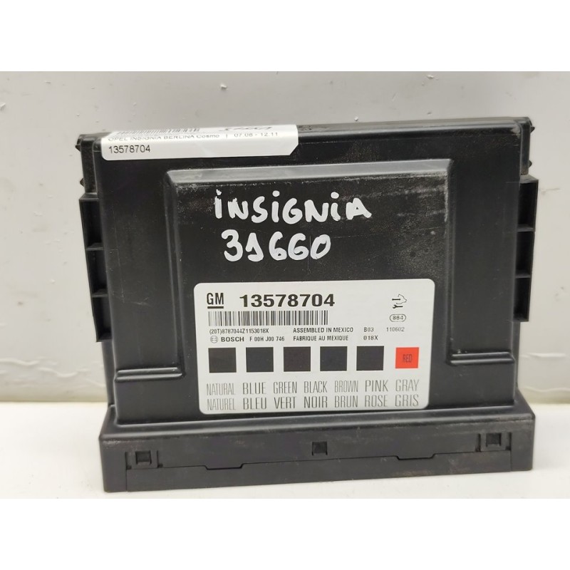 Recambio de modulo electronico para opel insignia berlina cosmo referencia OEM IAM 13578704  