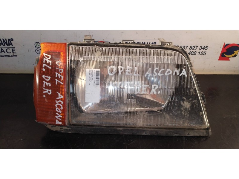 Recambio de faro derecho para opel ascona c referencia OEM IAM 90195538FY  
