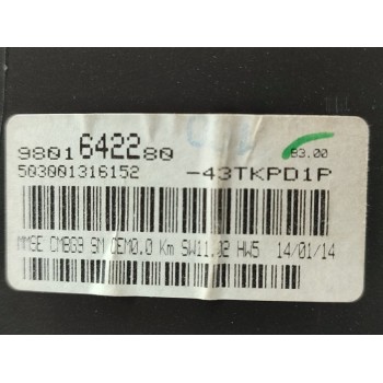 Recambio de cuadro instrumentos para citroën berlingo station wagon tonic referencia OEM IAM 9801642280  